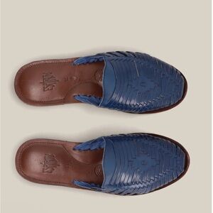 Espiritv men’s navy blue slip on sandals